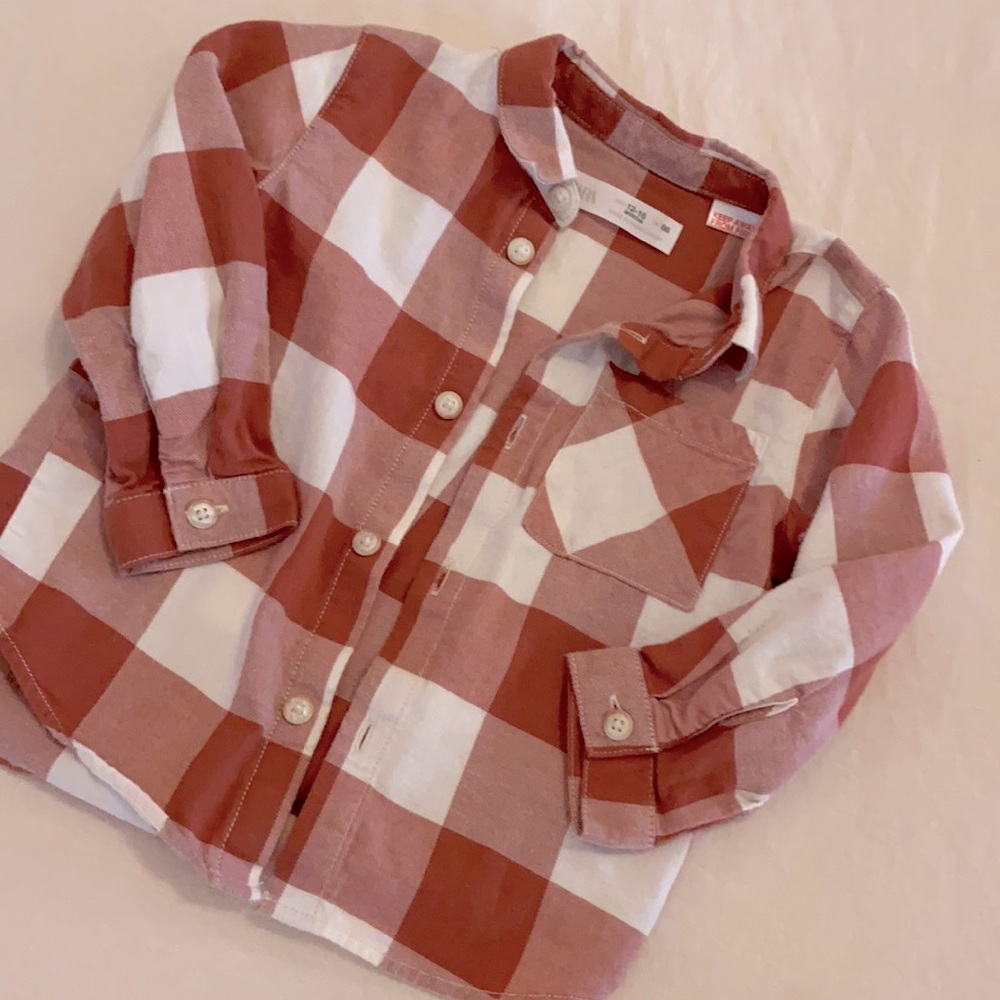 Zara Kids plaid button down